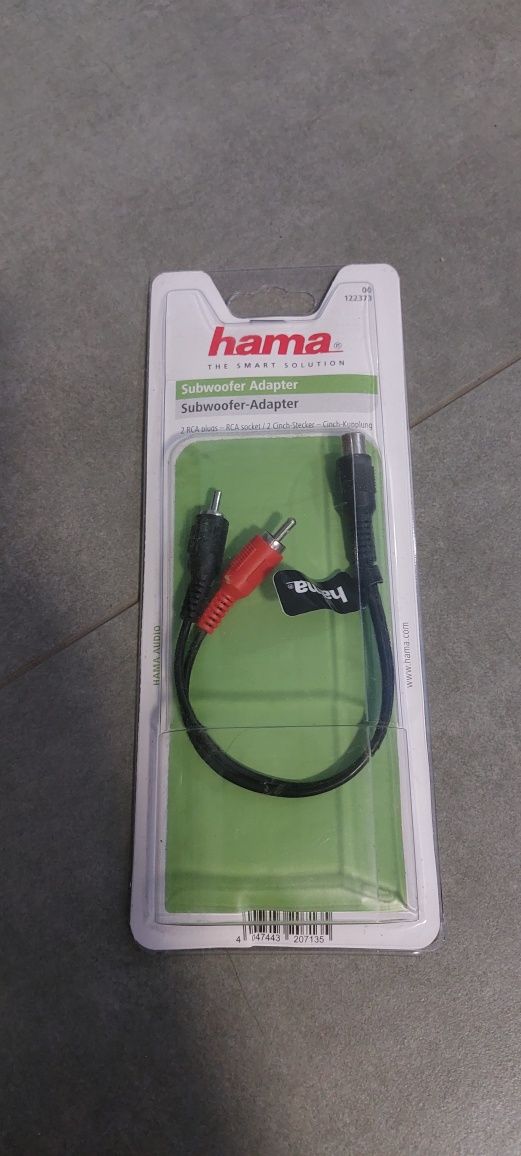 9 szt. Kabel subwoofer adapter Hama cinch