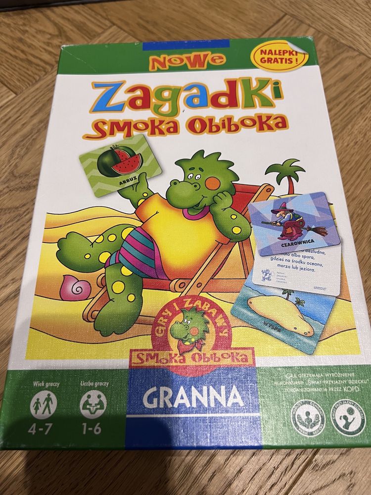 Zestaw zabawek gra Zagadki smoka Obiboka, popity domino