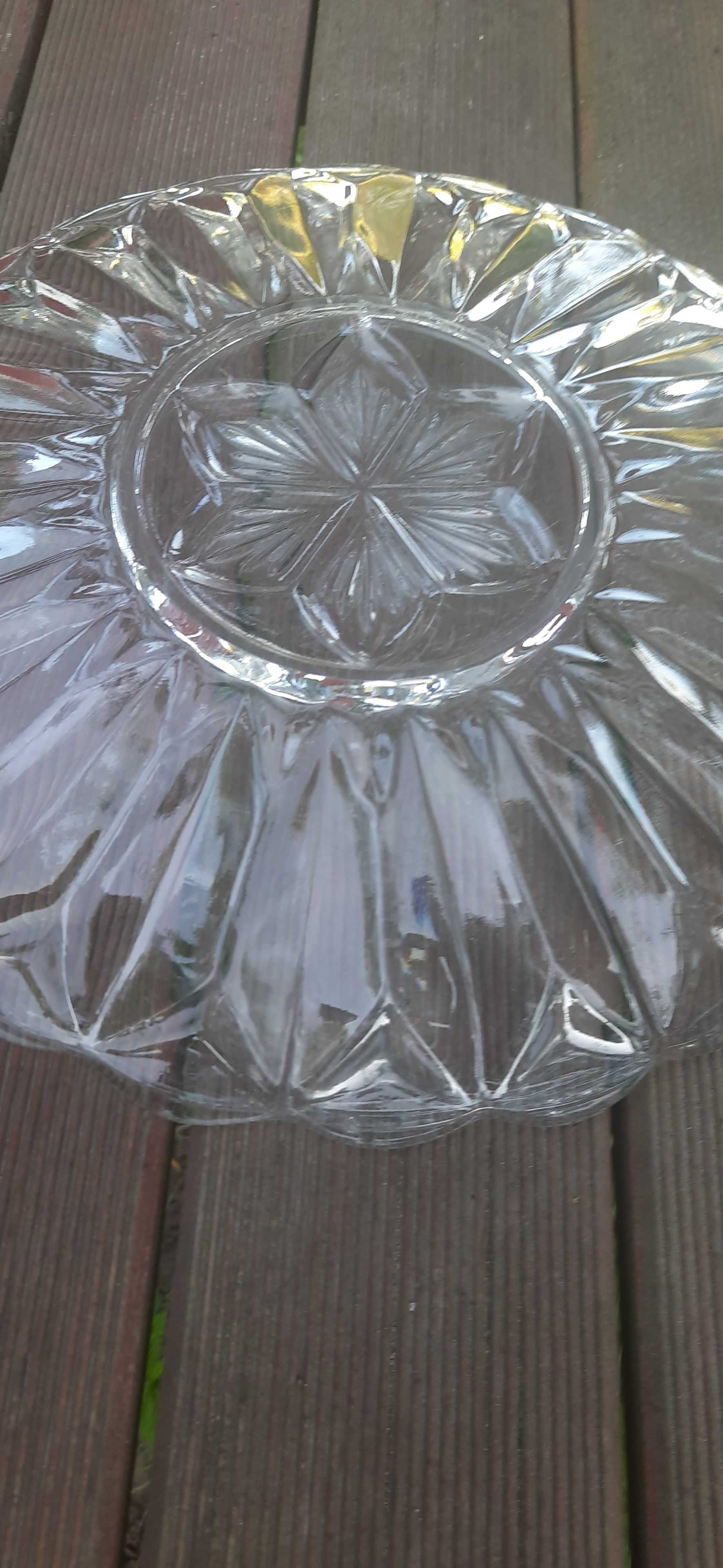 Półmisek szklany, okrągły, średnica 28 cm