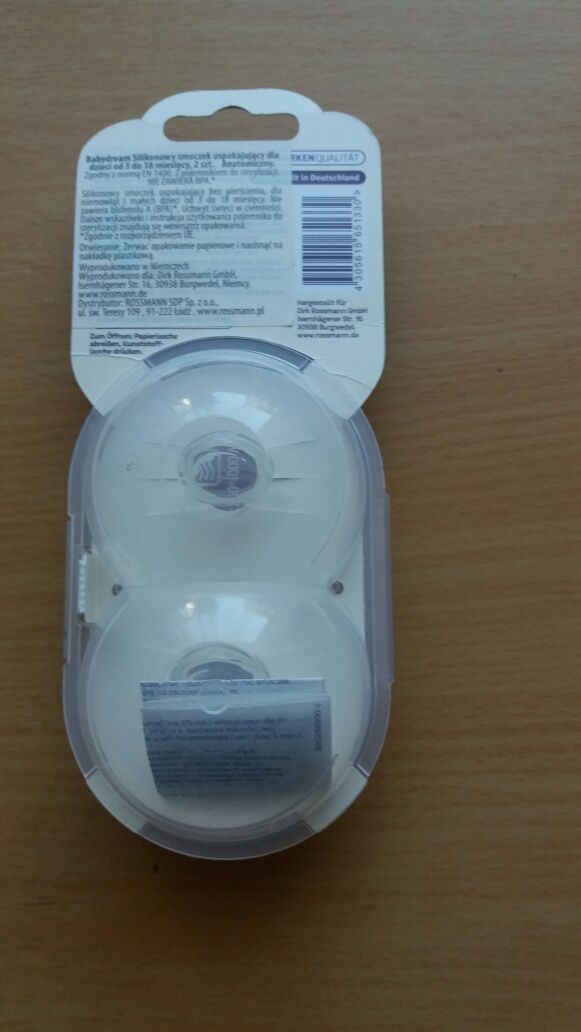 Nowe w opakowaniu smoczki Babydream 3-18 miesięcy