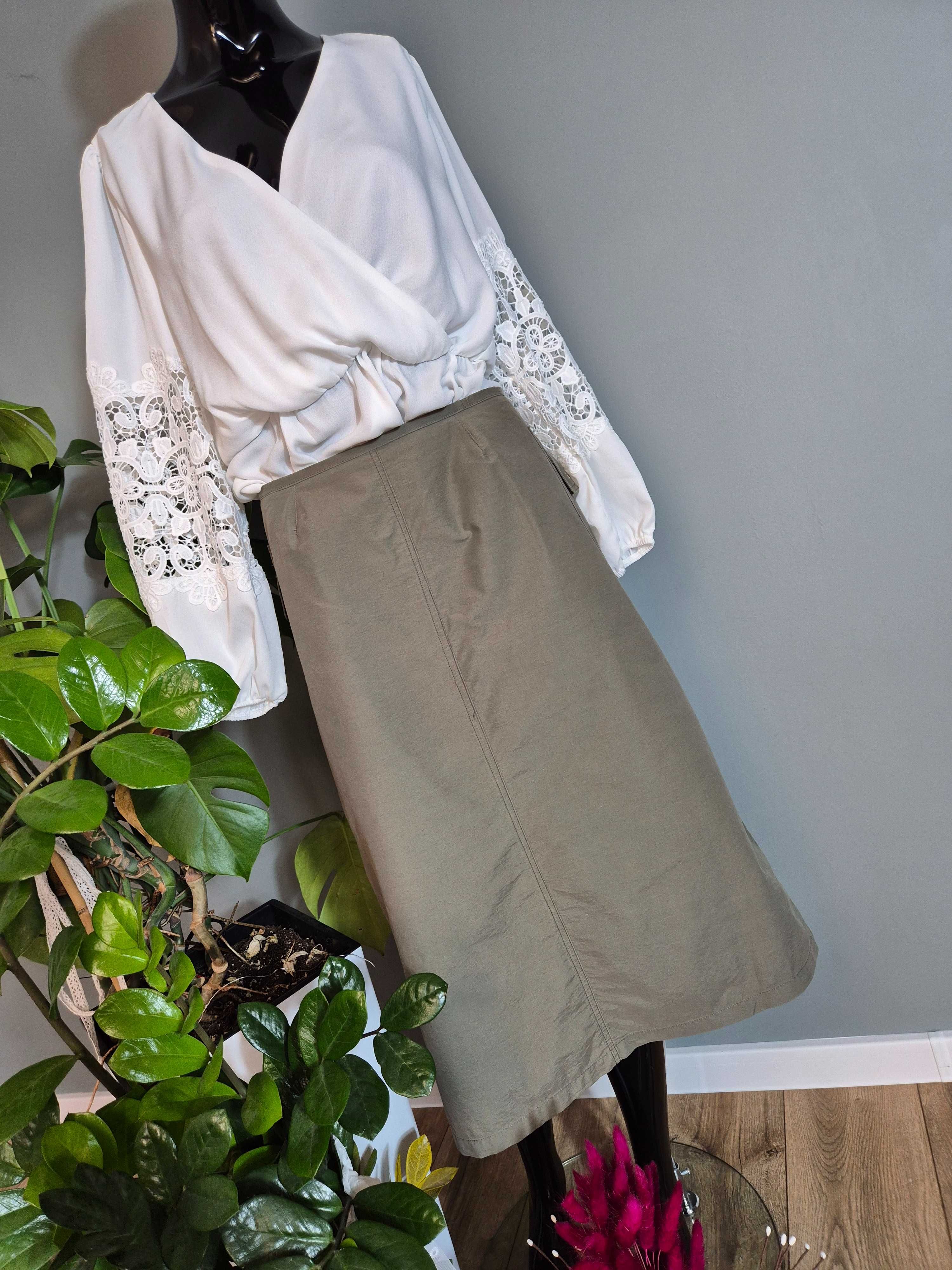 Długa klasyczna spódnica damska Alpinis XL 42 XXL midi khaki