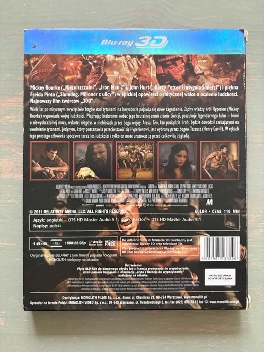 Immortals Bogowie i Herosi 3D Blu-ray wudanie PL