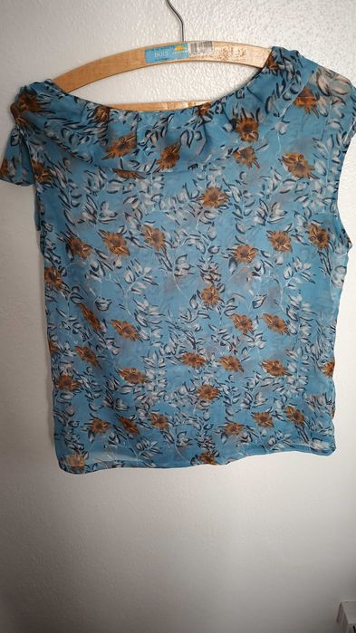 Blusa azul florida - Lanidor