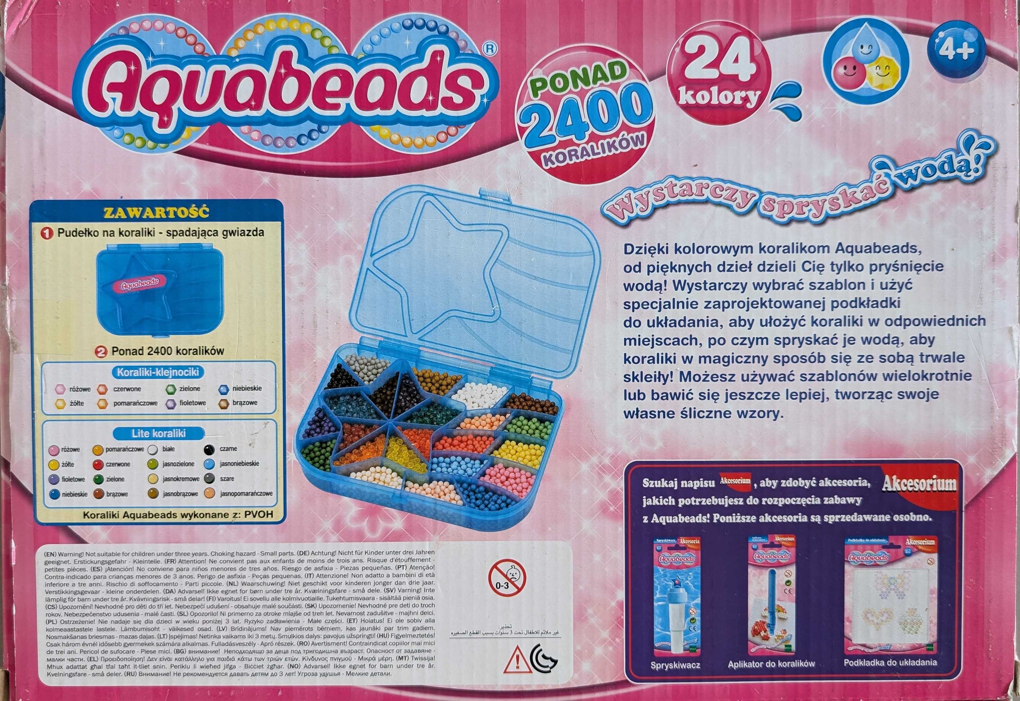 Aqabeads koraliki do sklejania zestaw i dodatkowe szablony