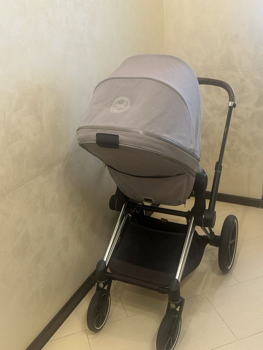 Візочок, коляска 3 в 1 Cybex Сайбекс Priam 4.0 Lux шасі Chrome Brown