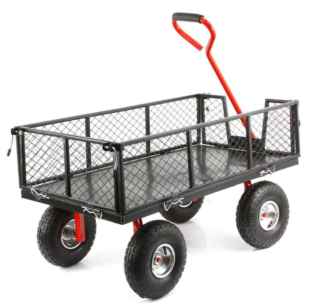NOWY Wózek Transportowy Ogrodowy Taczka Przyczepka z rączką 400KG