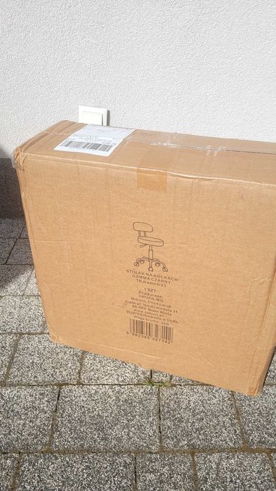 Taboret/ stołek kosmetyczny GAMMA czarny - Nowy