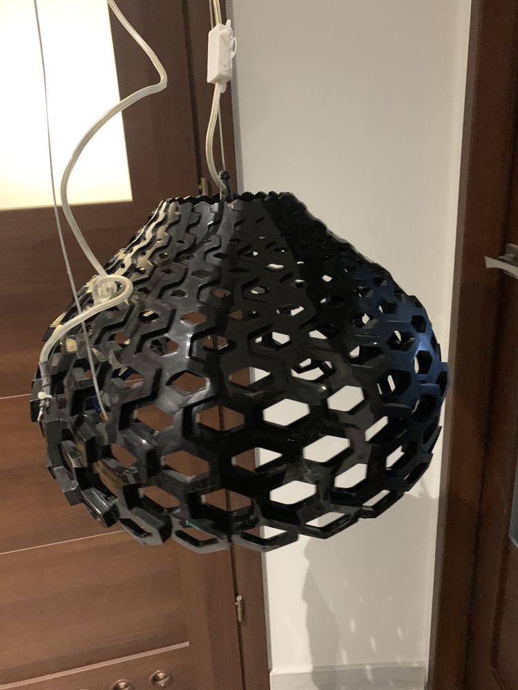 Lampa wisząca  ażurowa czarna