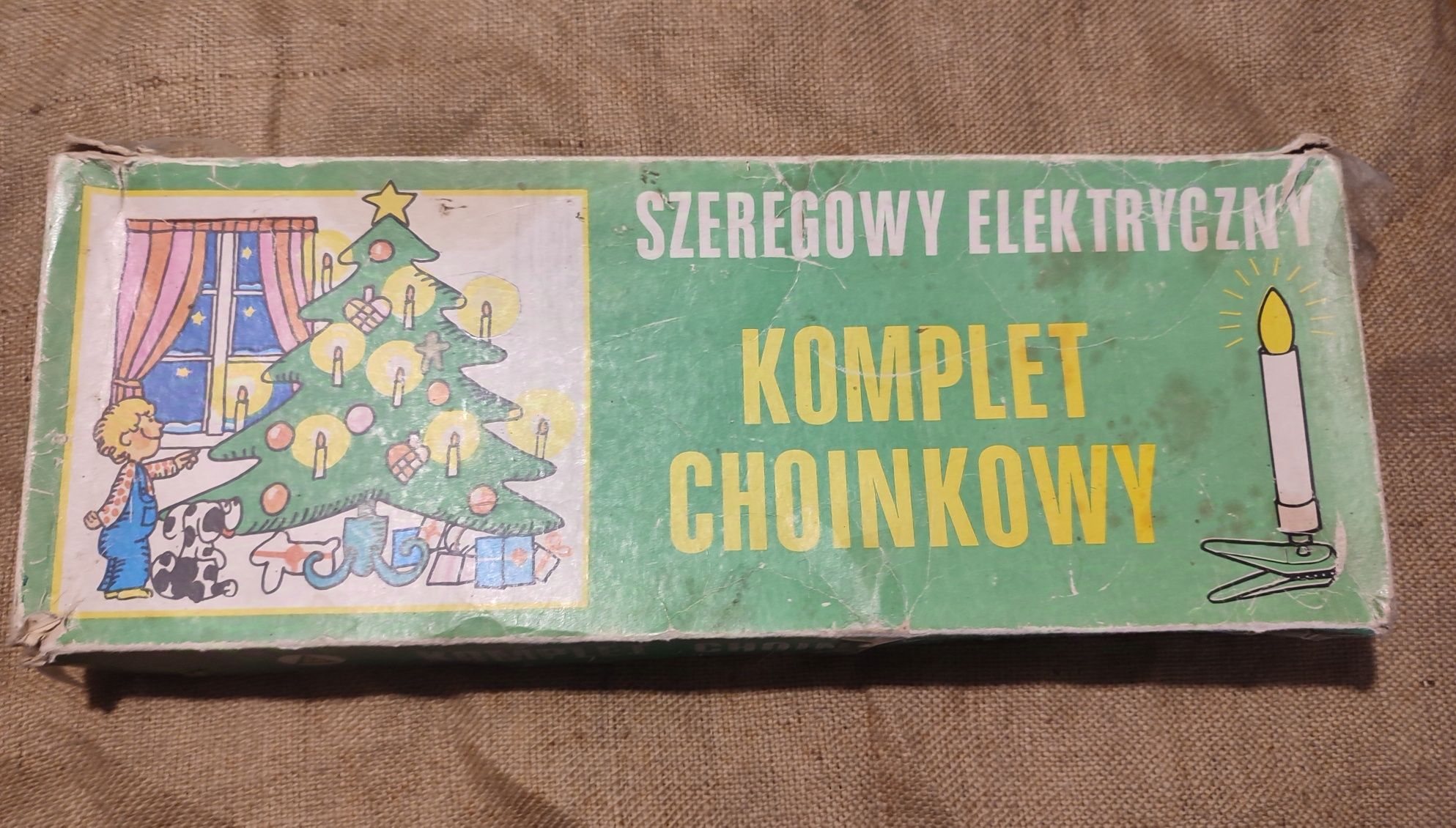 Stare lampki choinkowe PRL komplet choinkowy