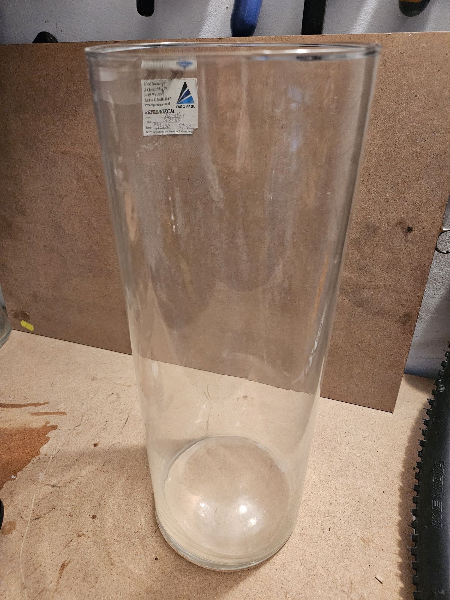 Wazon szklany cylinder – 15 x 40 cm