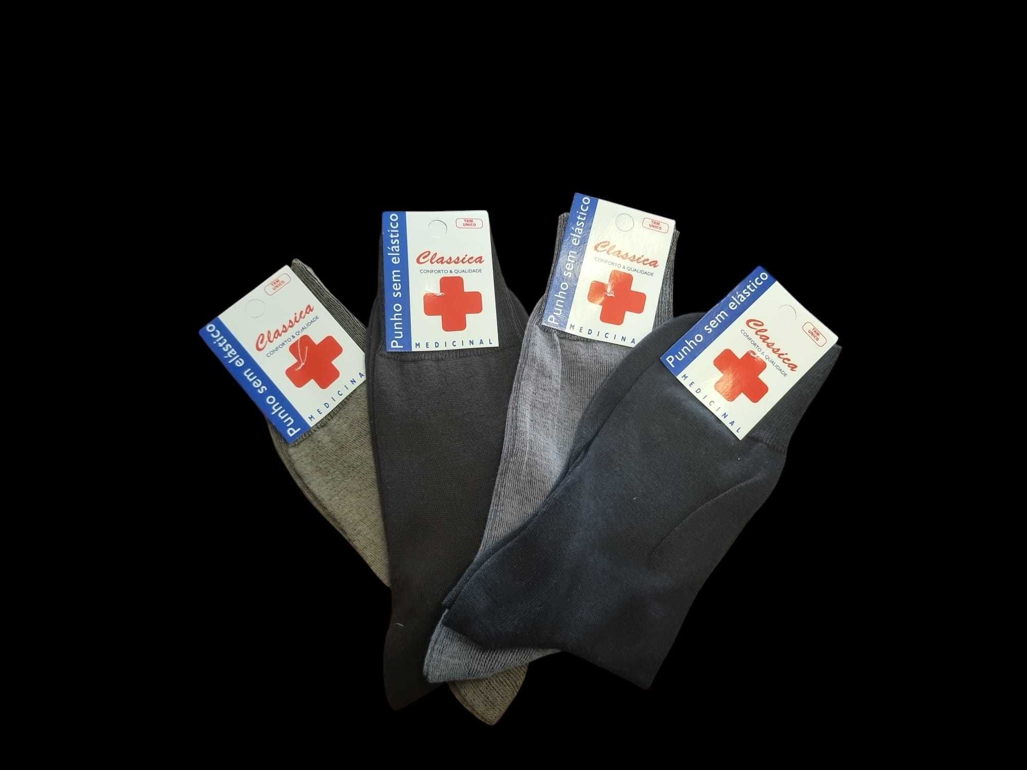 Pack 4 pares meias medicinais 100% algodão – novas