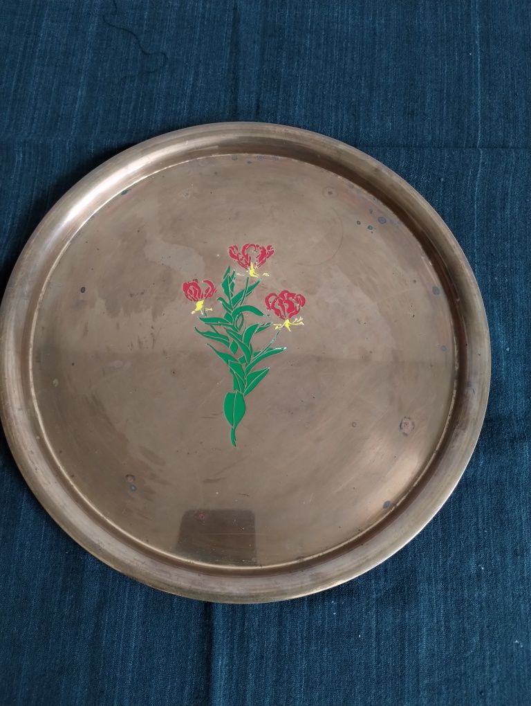Bandeja de cobre antiga Rodésia anos 60