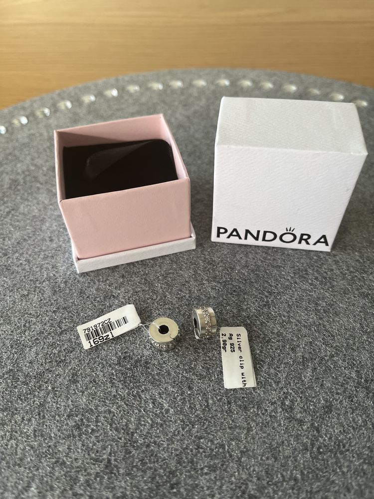 Pandora Charms srebro 2szt. Nowe.