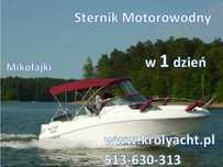 Patent sternik motorowodny kurs i egzamin w 1 jeden dzień - Mikołajki