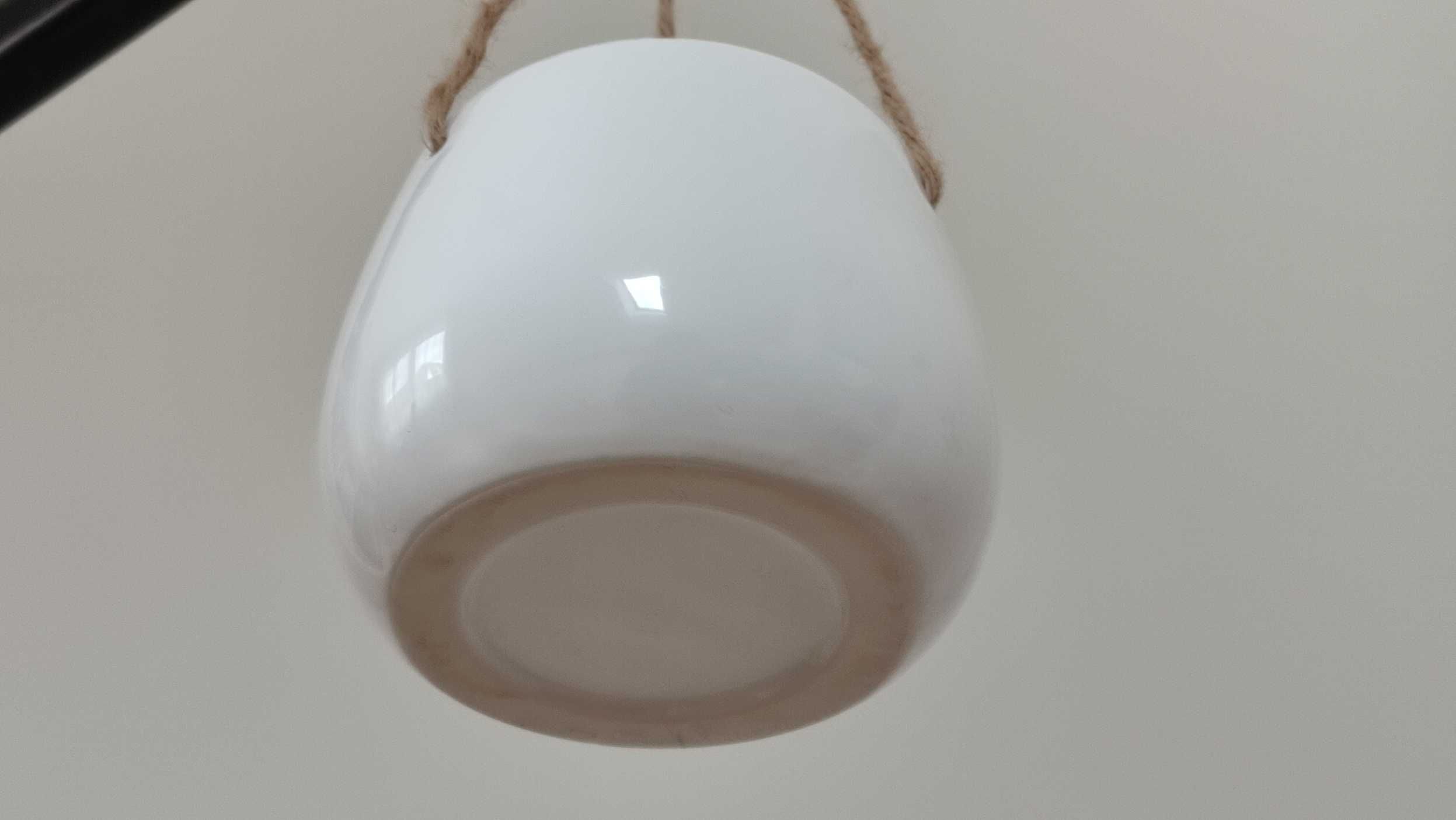 Doniczka wisząca biała ceramiczna do okna na balkon (4 sztuki)