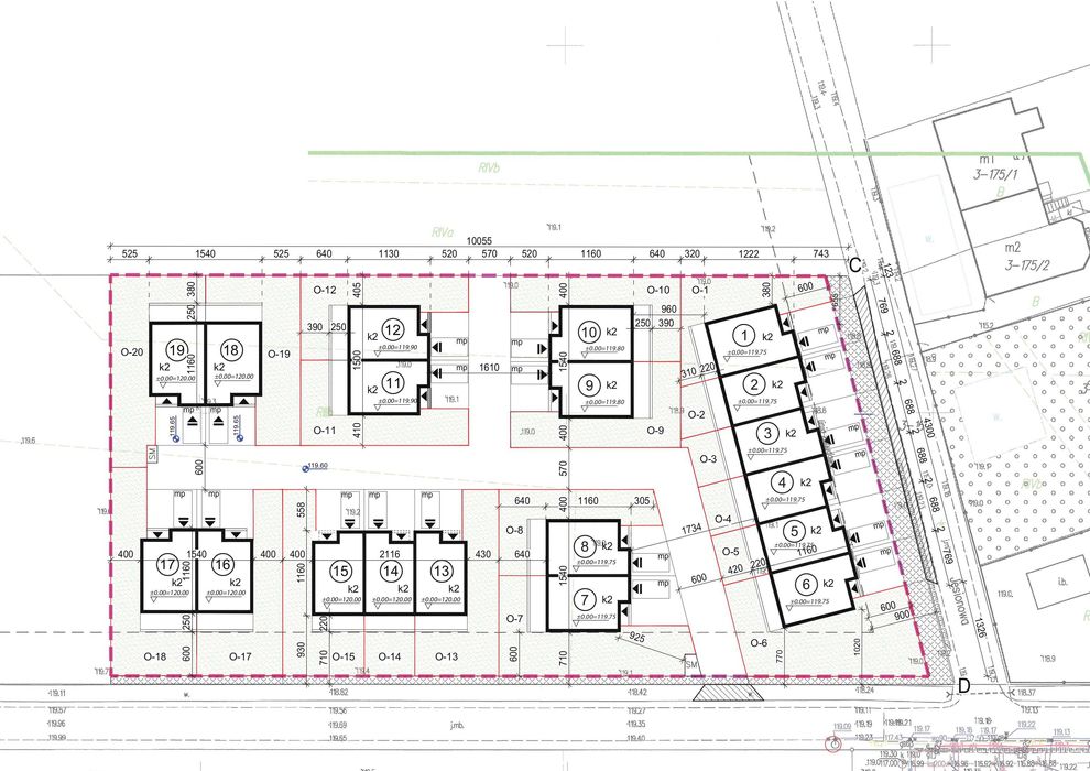dom 13 i 15 (124.45 m²) ogródek, pokoje, garaż, łazienki, pełne kondyg