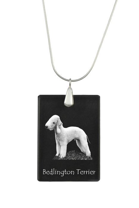 Bedlington Terrier naszyjnik kryształowy z psem Art-Dog
