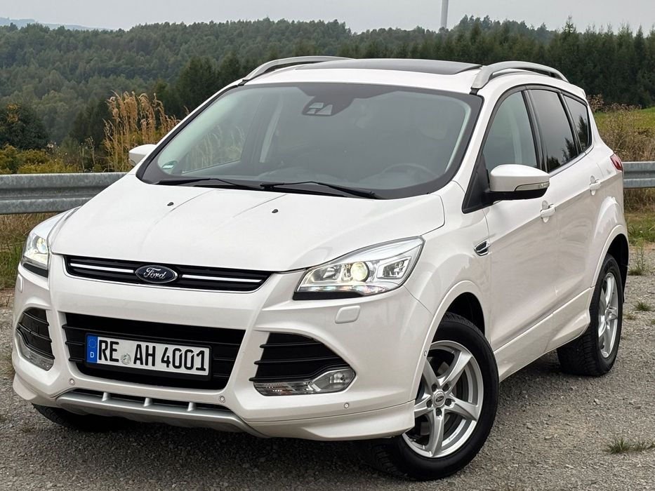 Ford Kuga 2.0tdci 163km /NOWA SKRZYNIA ASO!/Biała perła!/4x4/radar