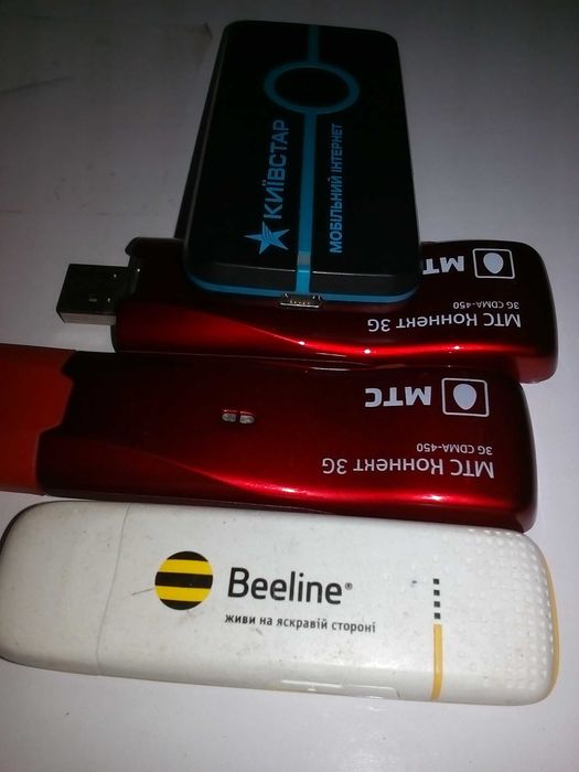 3G USB модем 4 шт. одним лотом (МТС 2 шт, Киевстар. Beeline)