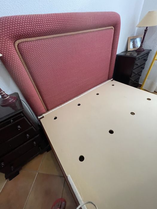 Estrutura cama + colchão + cabeceira