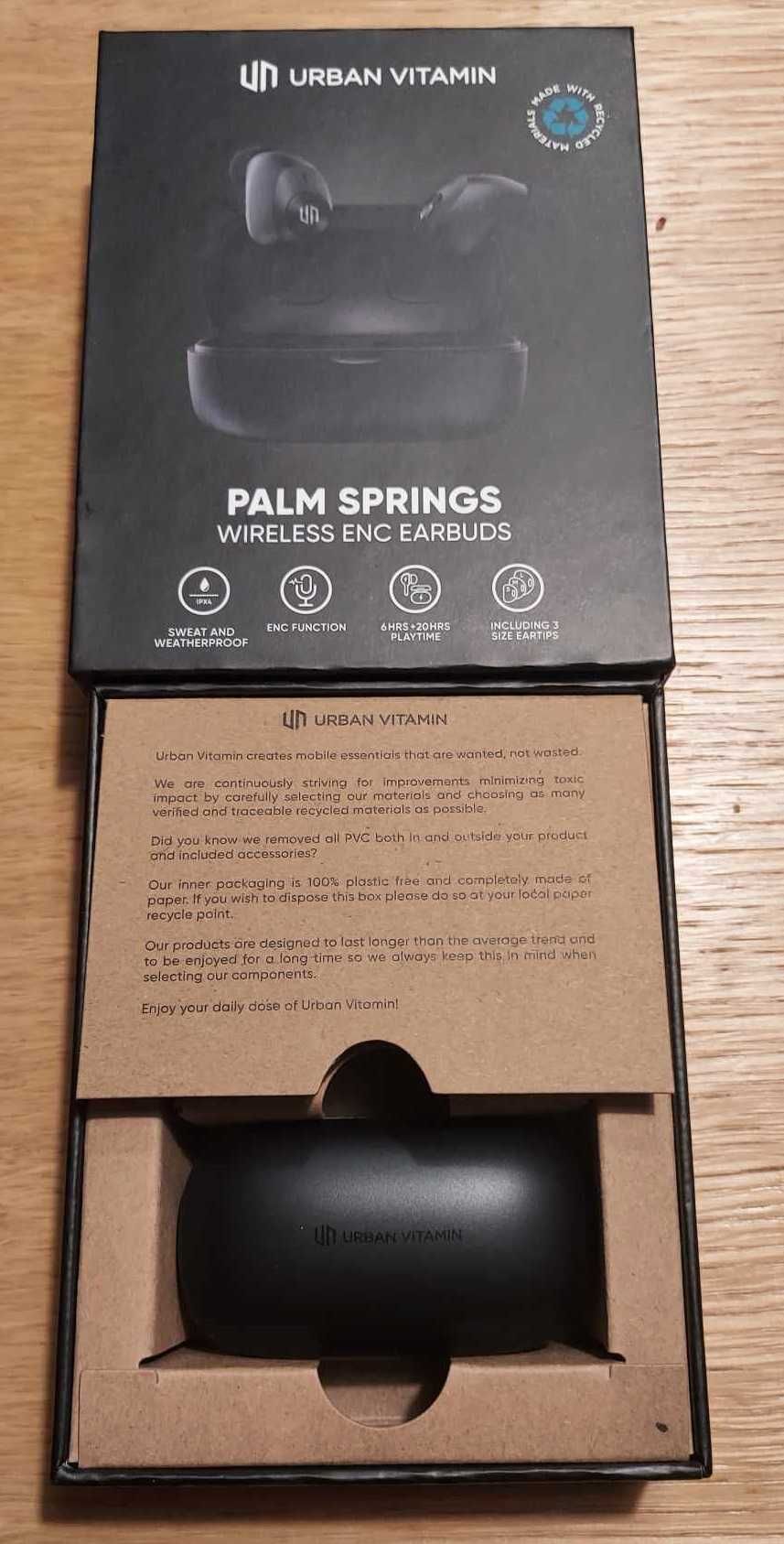 Bezprzewodowe słuchawki douszne Urban Vitamin Palm Springs ENC nowe!!