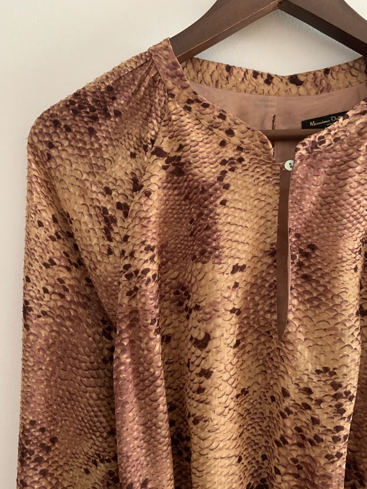 Sukienka Massimo Dutti wężowa 40/L/42/XL
