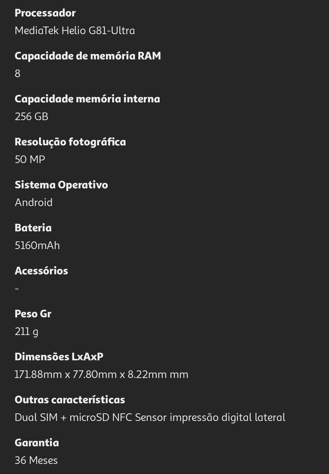 Xiaomi Redmi 14C Preto 8/256Gb