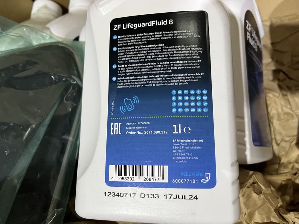 Комплект для заміни мастила в коробці ZF 1084298013