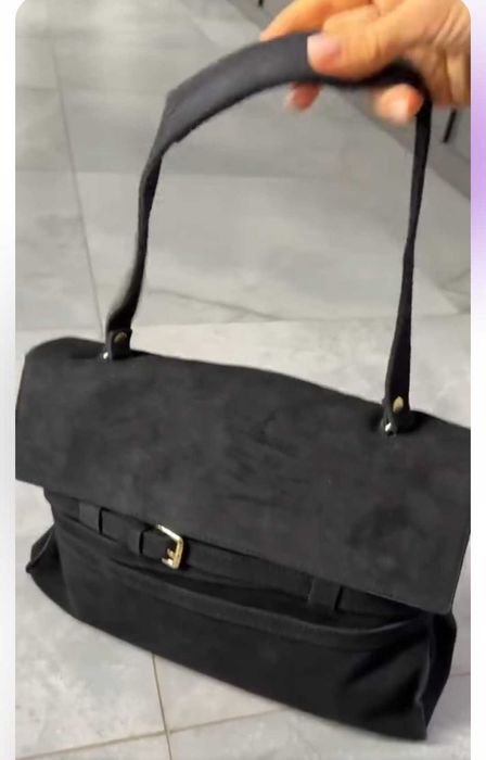 Стильна сумка з натуральної замші італійського виробництва