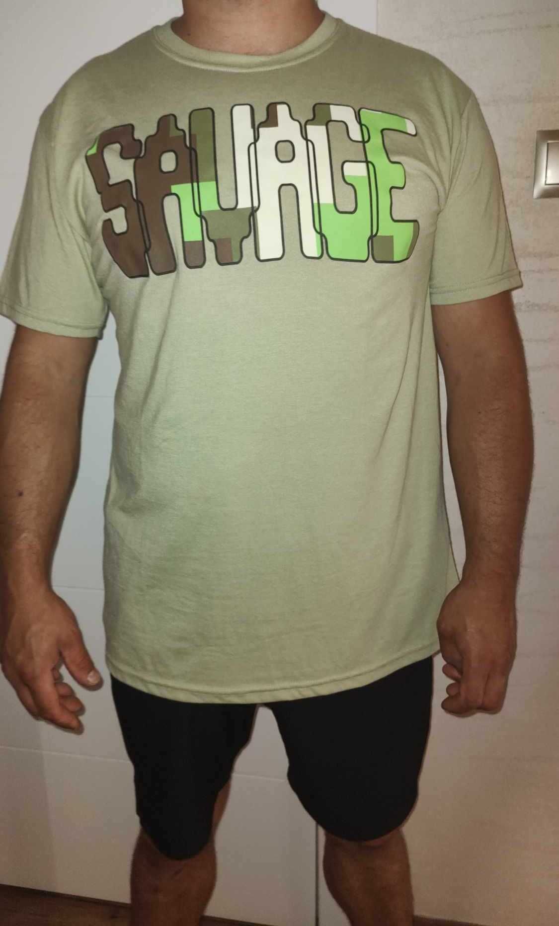 nowy t-shirt L koszulka jasna oliwka/zielona seledyn LAUNDER