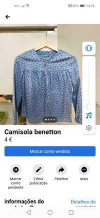 Vendo camisa de Benetton