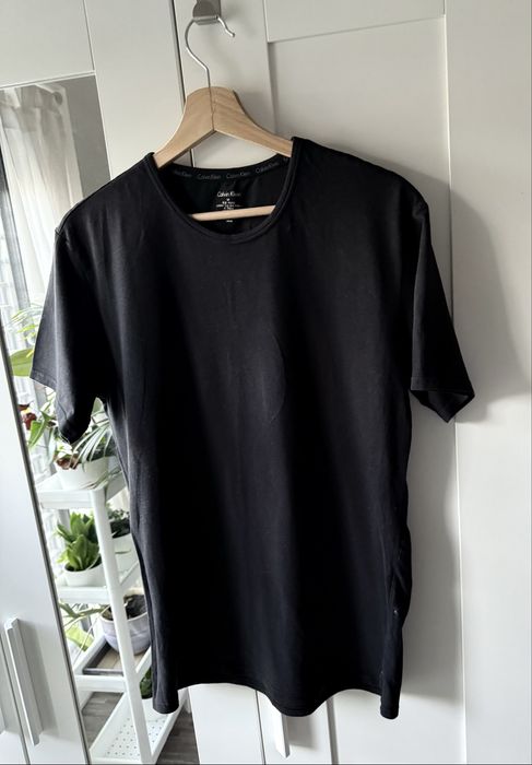 Calvin Klein t-shirt czarny gładki M