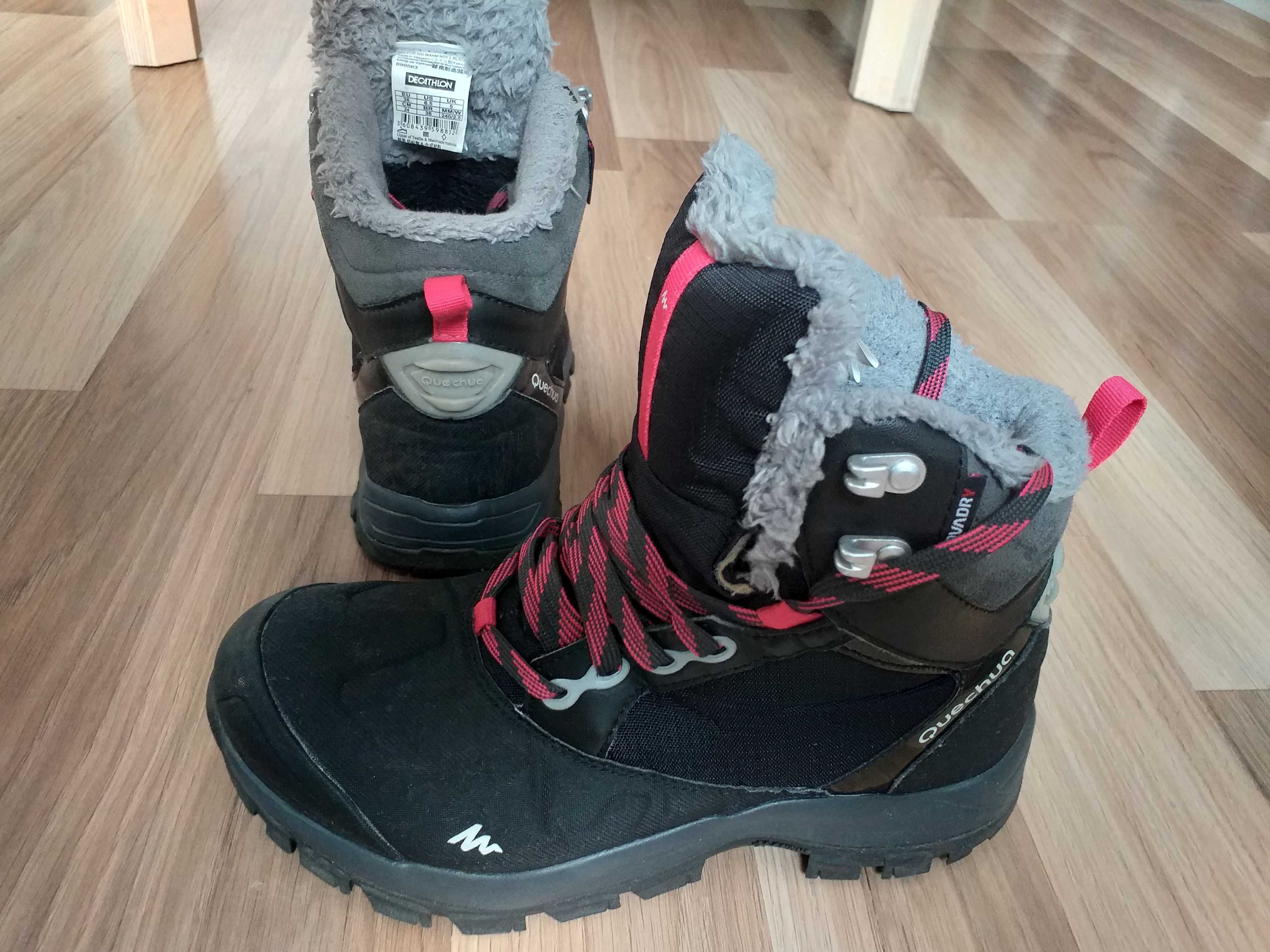 Buty turystyczne damskie Quechua SH500 mountain Mid wodoodporne