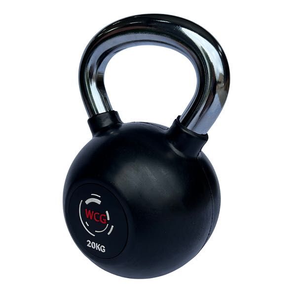 Гиря прогумована з хромованою ручкою WCG 20 КГ