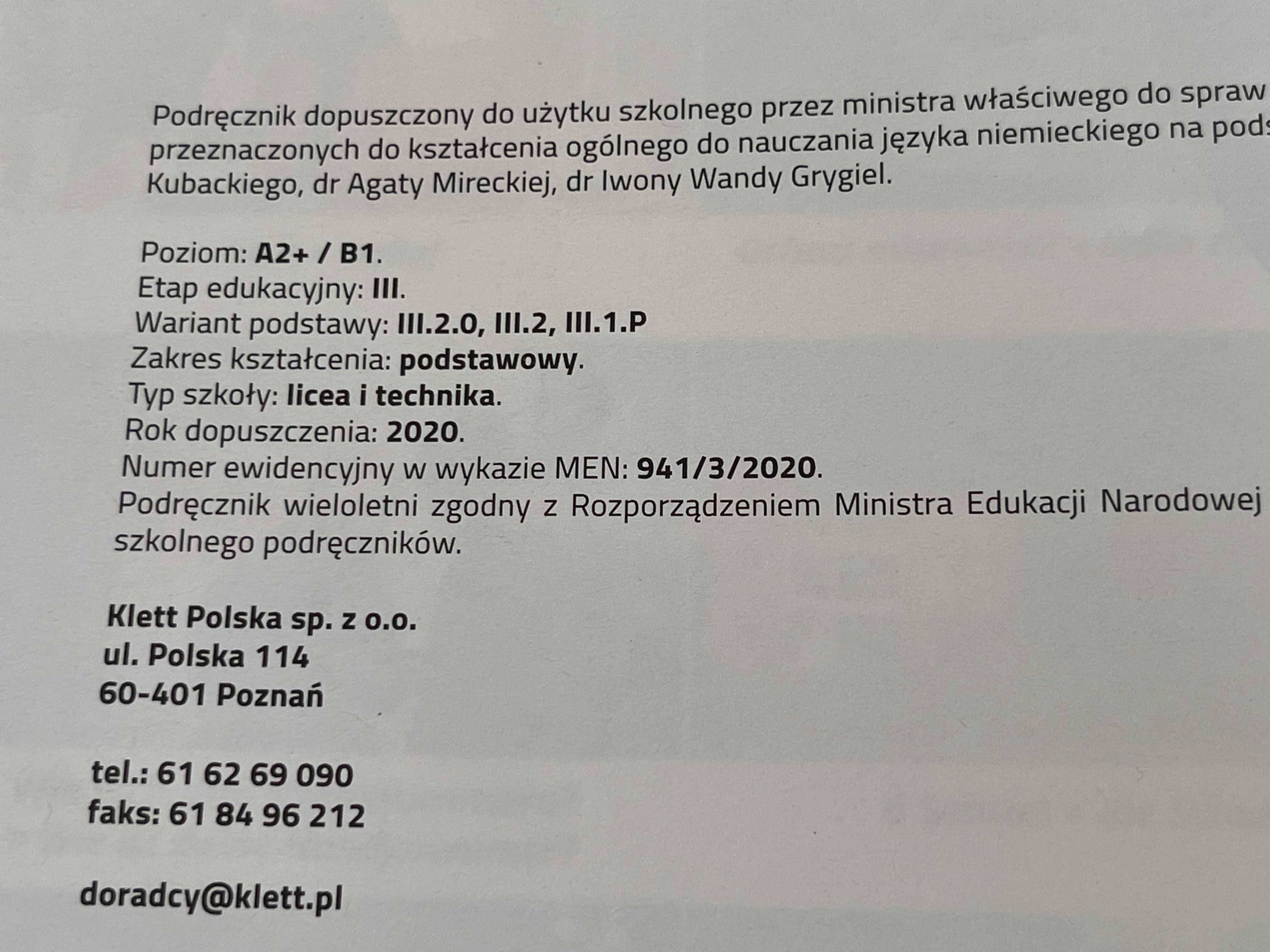 Komplett plus 3 - podręcznik do niemieckiego