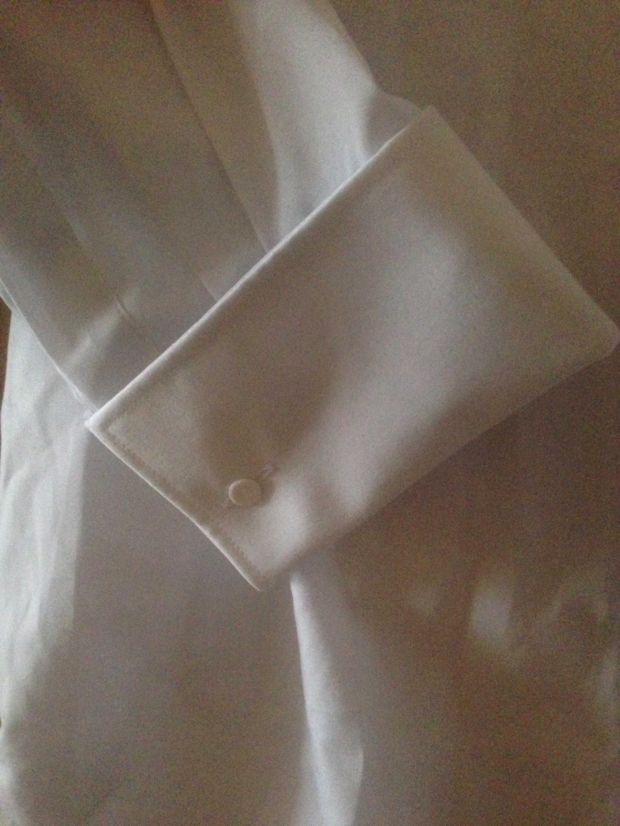 Рубашка сорочка мужская Marks Spencer M новая белая под запонки