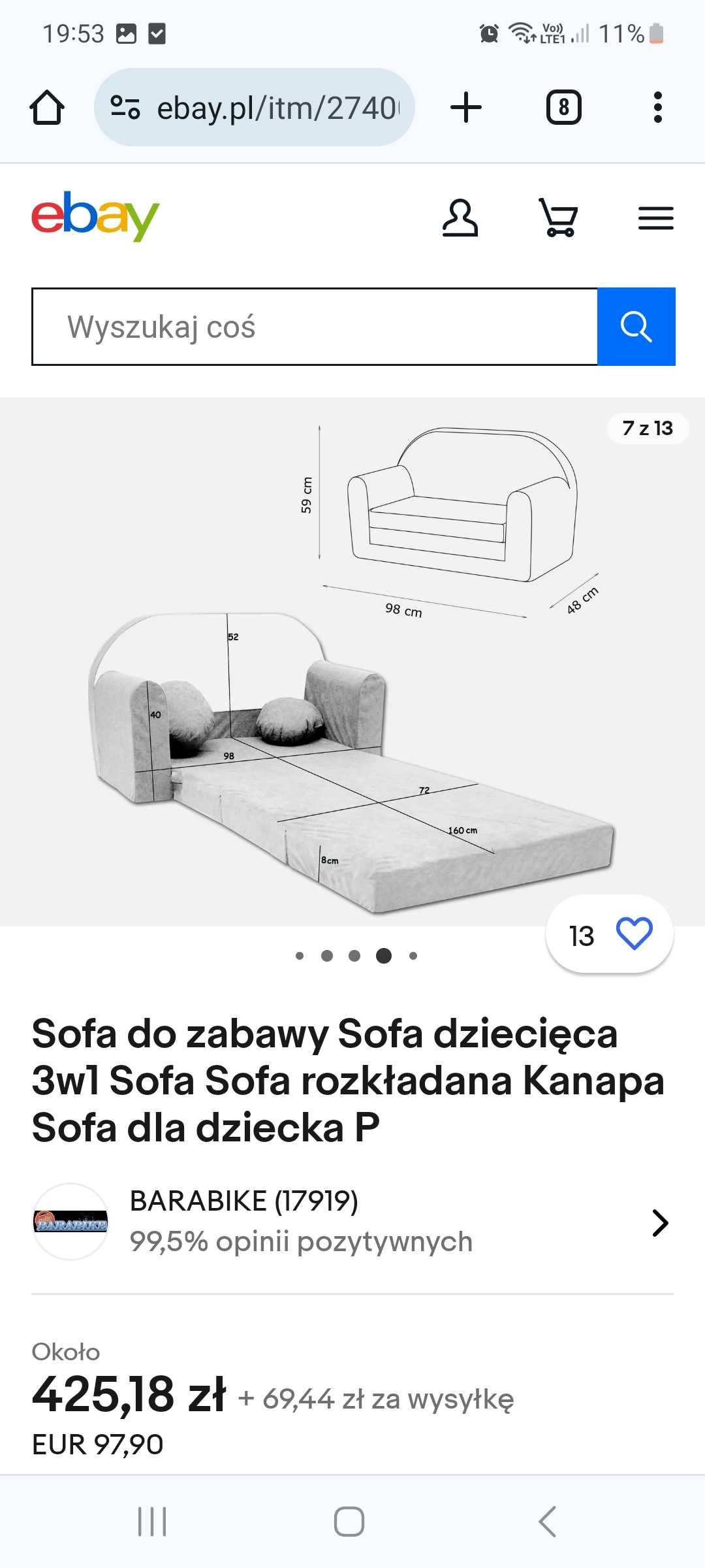 Kanapa rozkladana