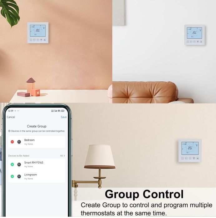 KETOTEK Termostat WiFi Kotła/Wodne Ogrzewanie Podłogowe