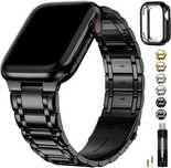 Pasek czarny fullmosa do apple watch 42 44 45  ea0053 stal nierdzewna
