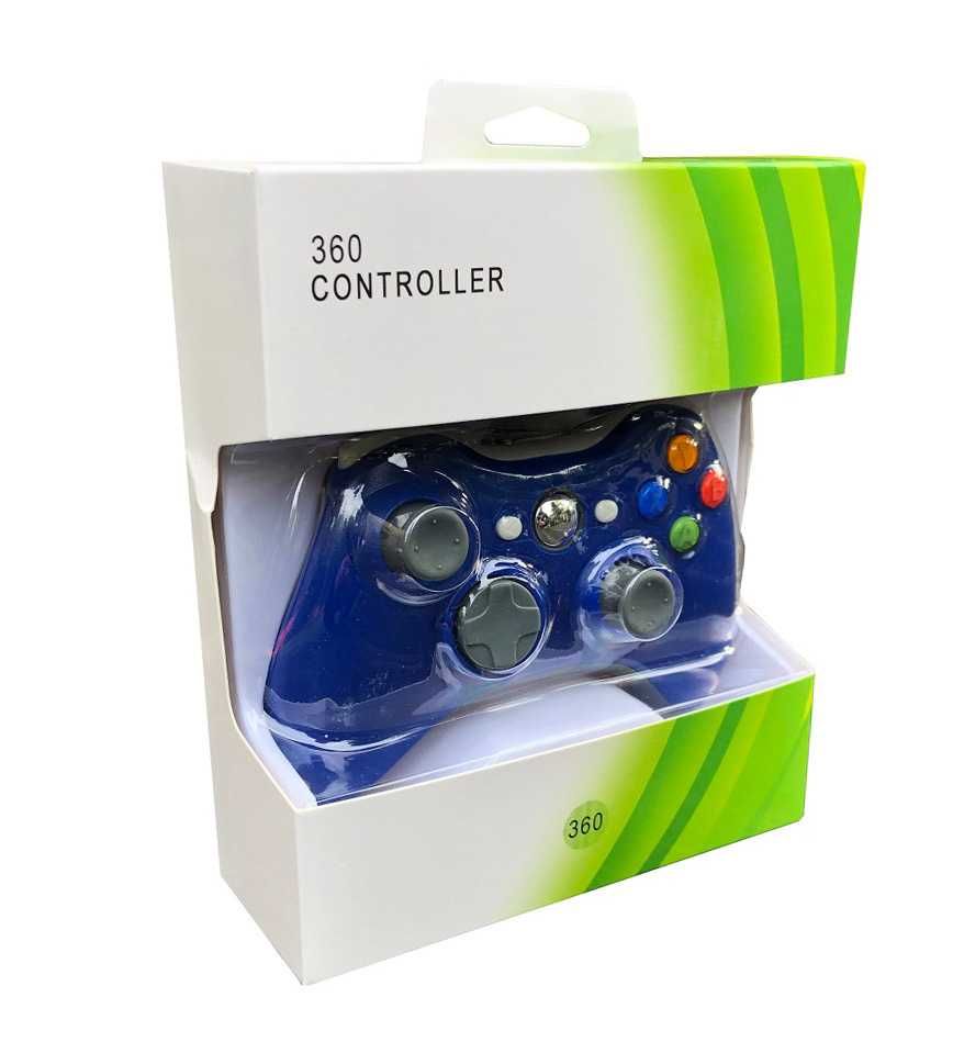 Pad PC XBOX 360 przewodowy kontroler USB Blue * Dobrej jakości joypad