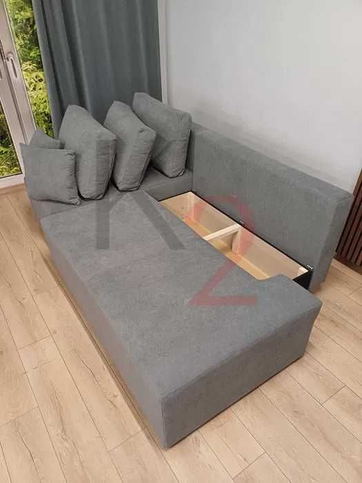 Narożnik Boguś Kanapa Sofa Rogówka Łóżko Pojemnik Bonell USB + GRATIS
