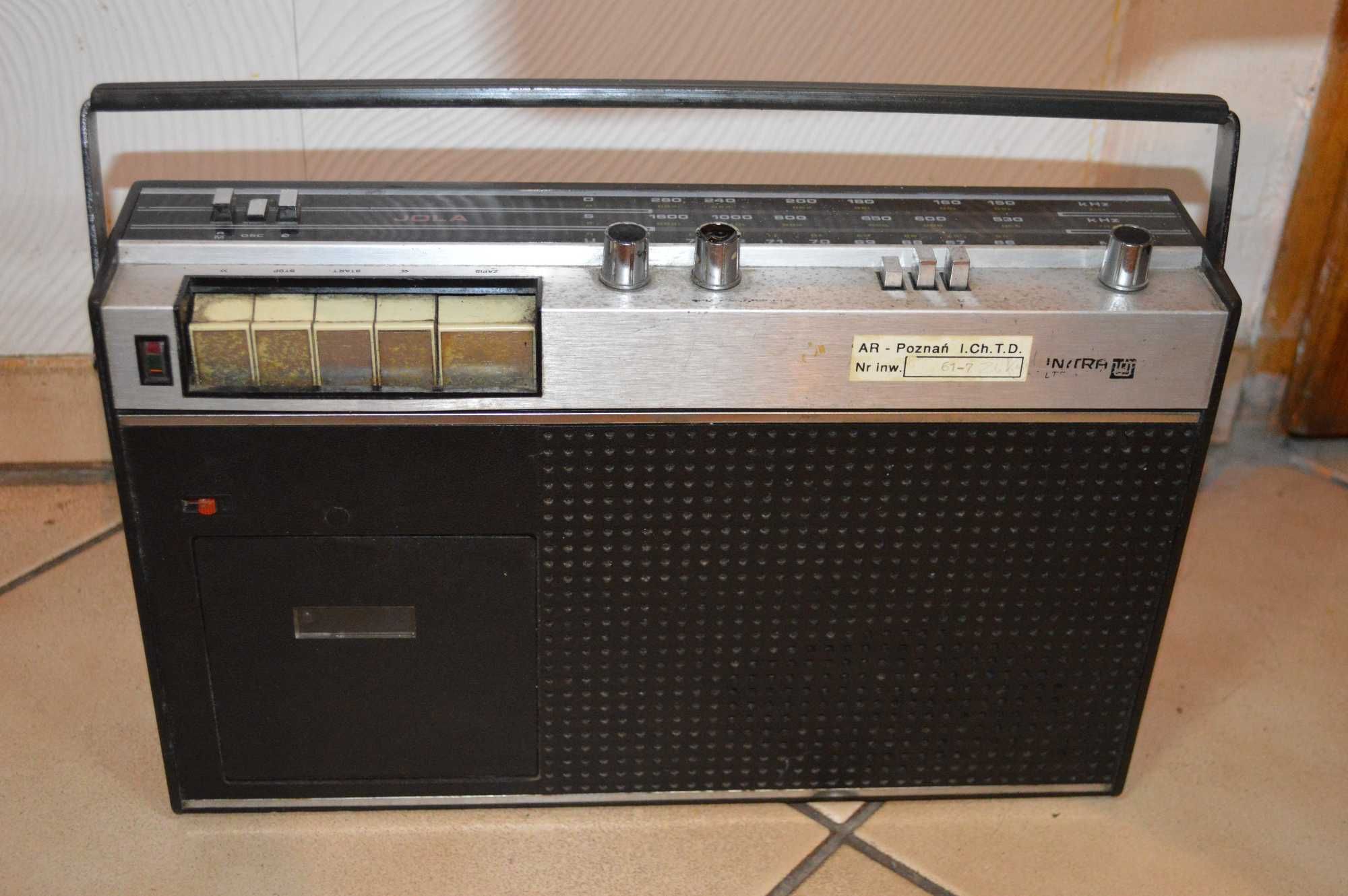 radiomagnetofon kasetowy unitra jola prl zabytkowe reto vintage