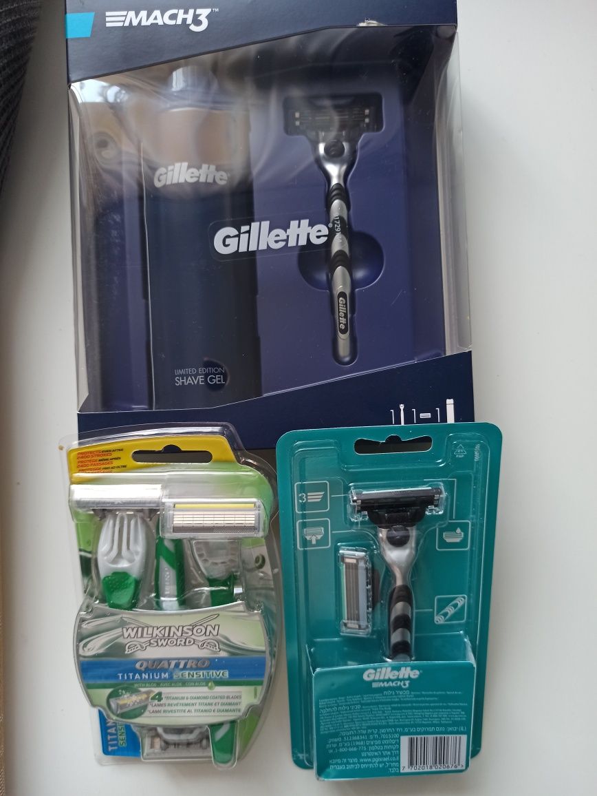 Gillette mach 3 + Wilkinson sword quattro, maszynka do golenia