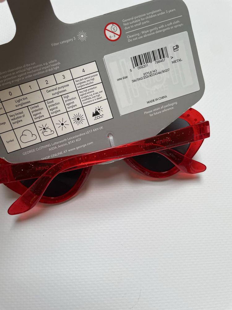 George okulary przeciwsłoneczne truskawka brokat strawberry truskawki