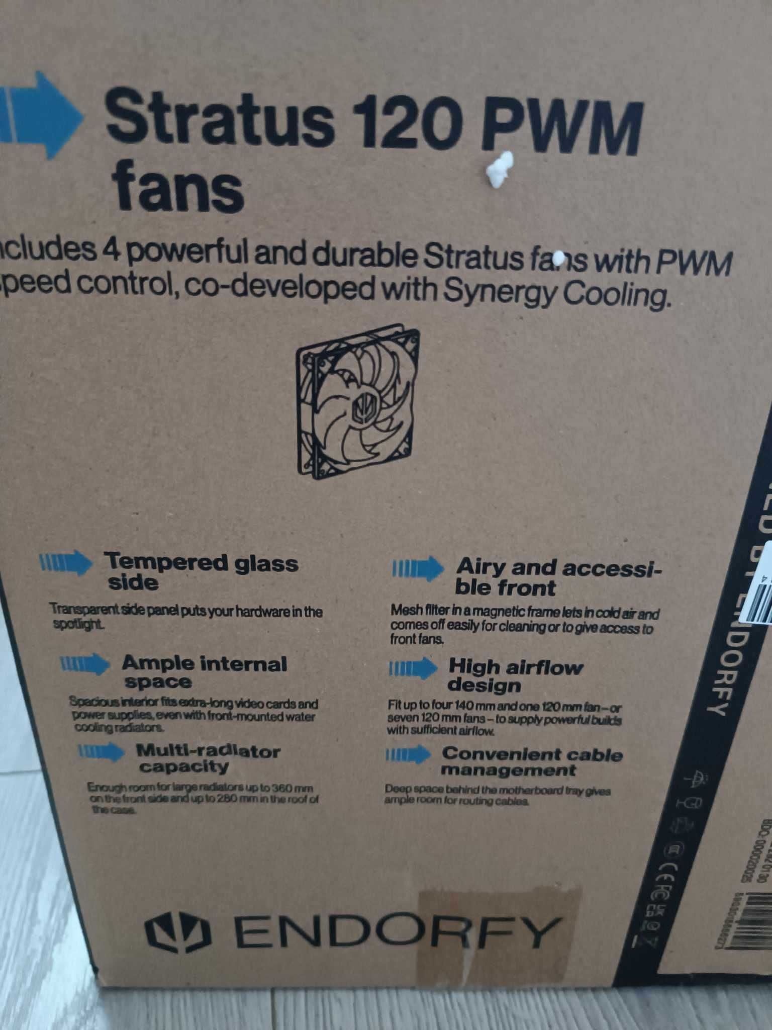 Obudowa PC ENDORFY Regnum 400 Air FAN 4xStratus 120mm Szkło hartowane