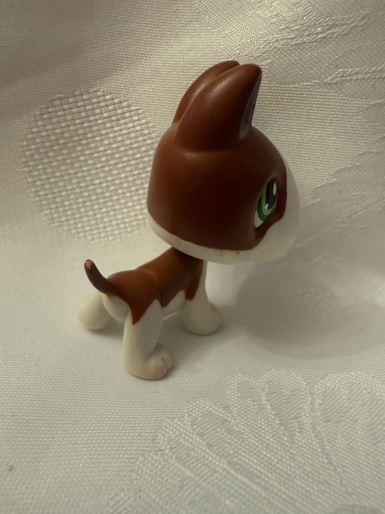 Littlest Pet Shop Bull Terrier Dog LPS #154 czerwony magnes unikat