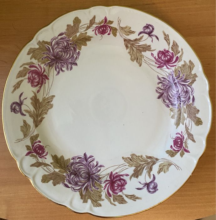 Большие фарфоровые блюда Барановка СССР, 1960-е, позолота, 6 шт