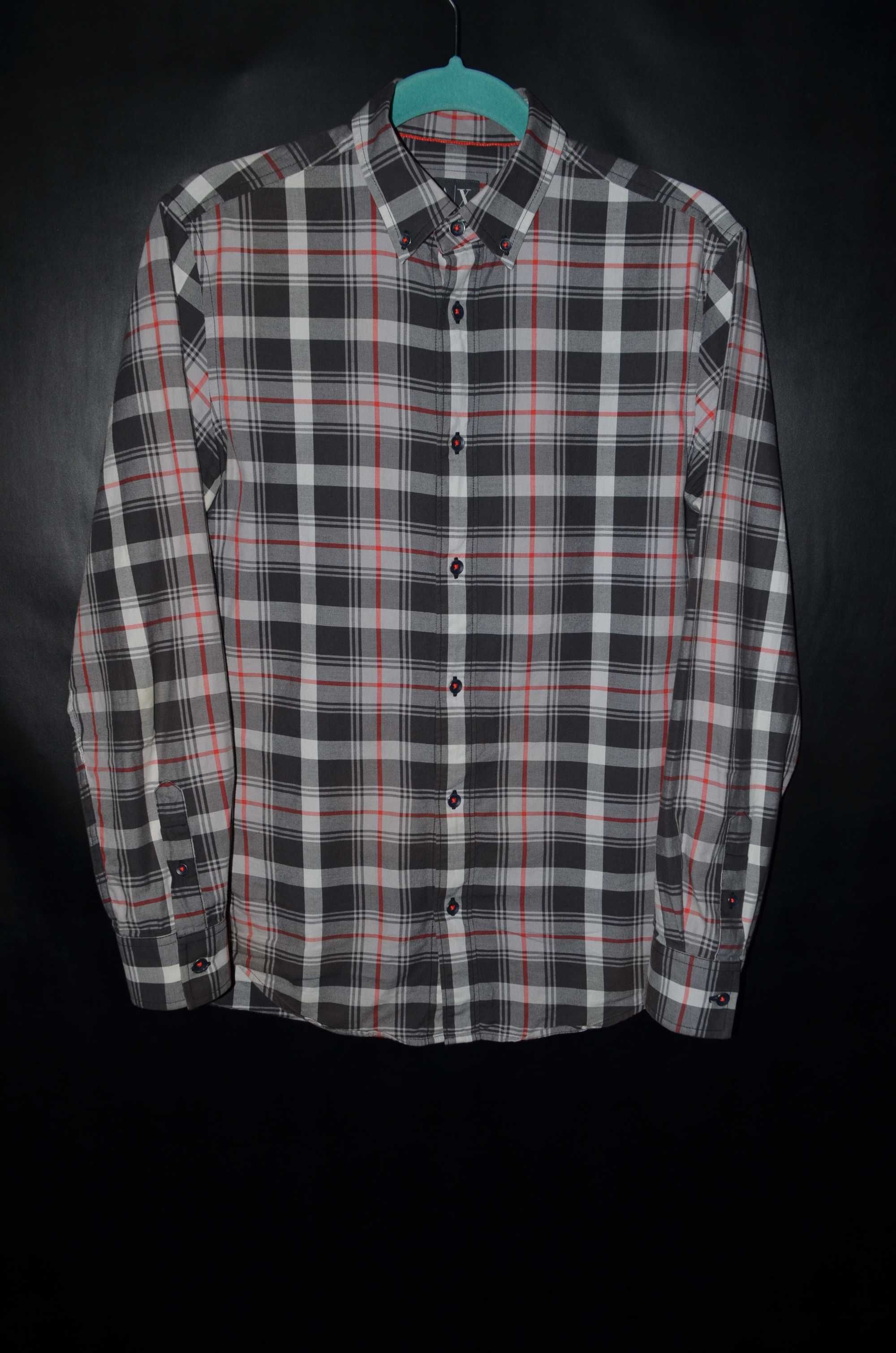 Рубашка Armani Exchange Mens Shirt Plaid Size XS, Сорочка