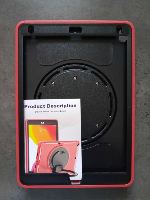 Etui Case do iPad Pro 10,5 Air 10,5" Pancerne Czerwono Czarne
