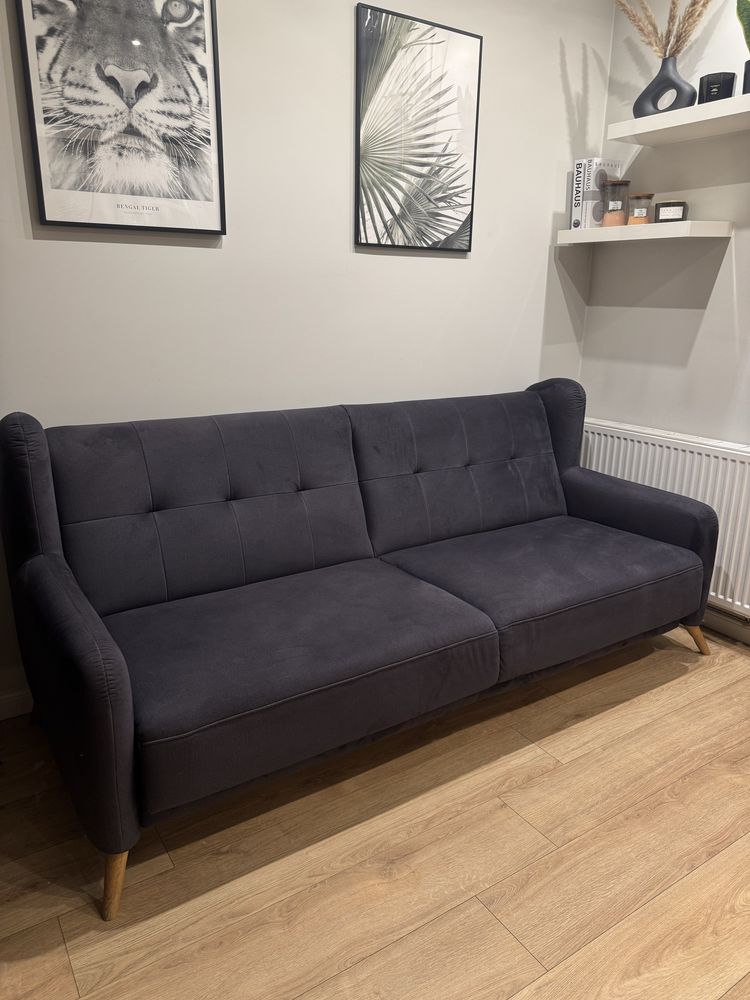Sofa rozkładana ANETO – Agata Meble – pojemnik, funkcja spania, velvet
